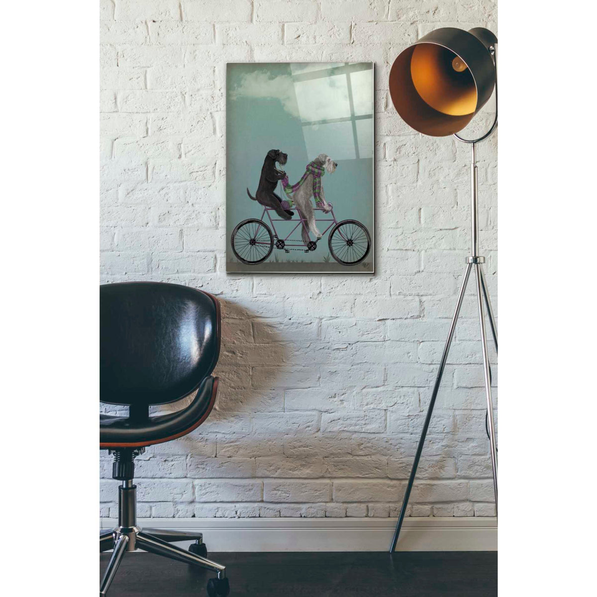 Epic Art 'Schnauzer Tandem' by Fab Funky Acrylic Glass Wall Art,16x24