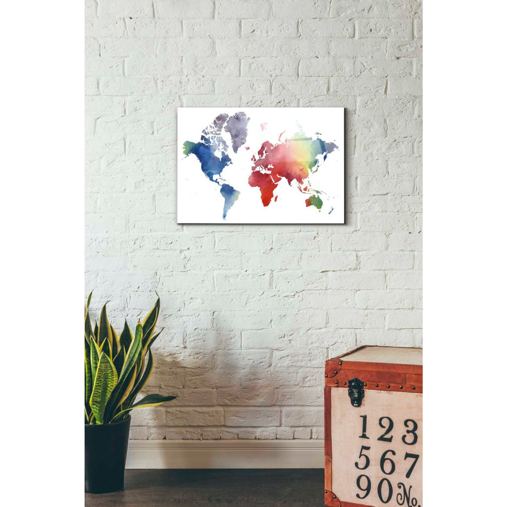 Epic Art 'Rainbow World' by Grace Popp Acrylic Glass Wall Art,16x24