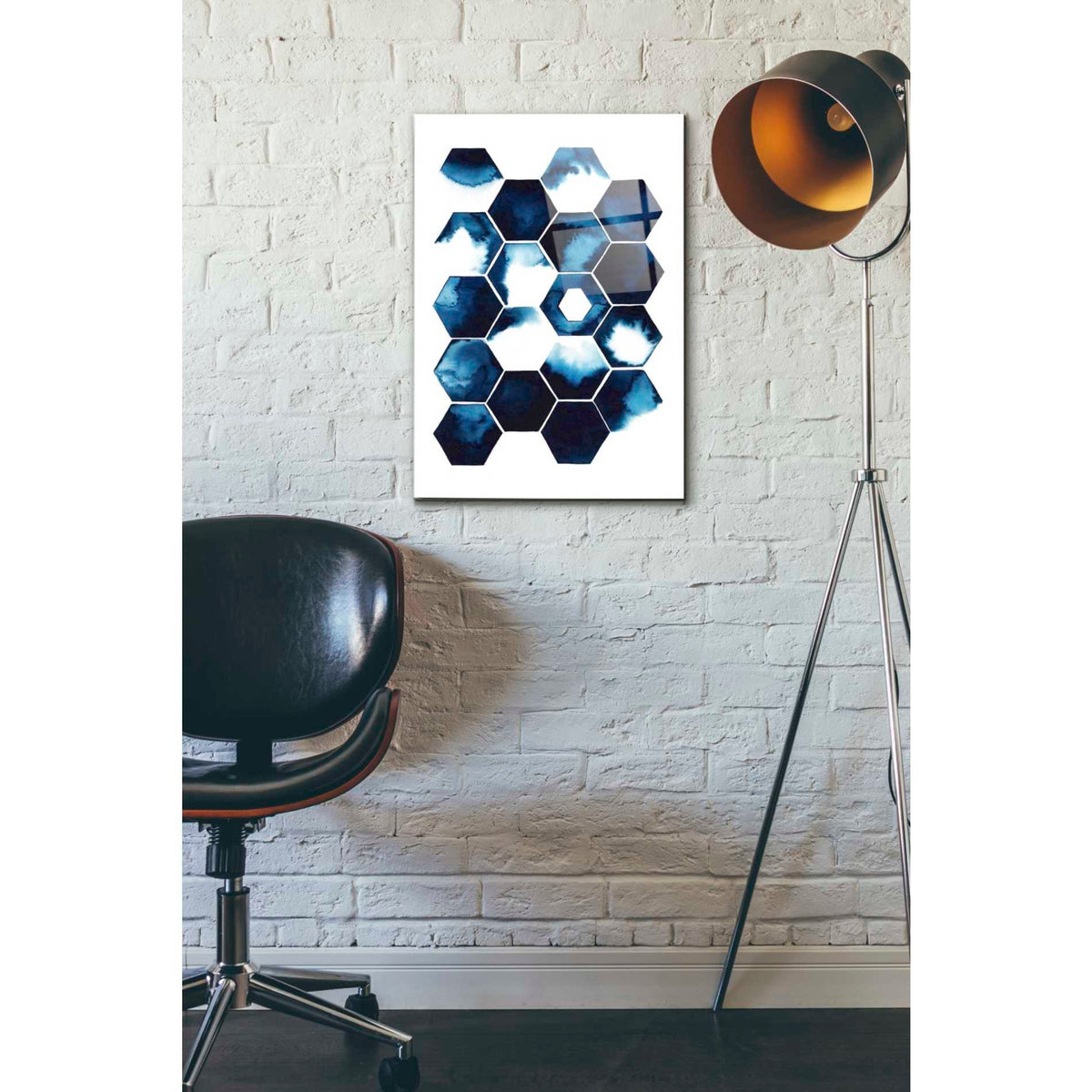 Epic Art 'Stormy Geometry I' by Grace Popp Acrylic Glass Wall Art,16x24