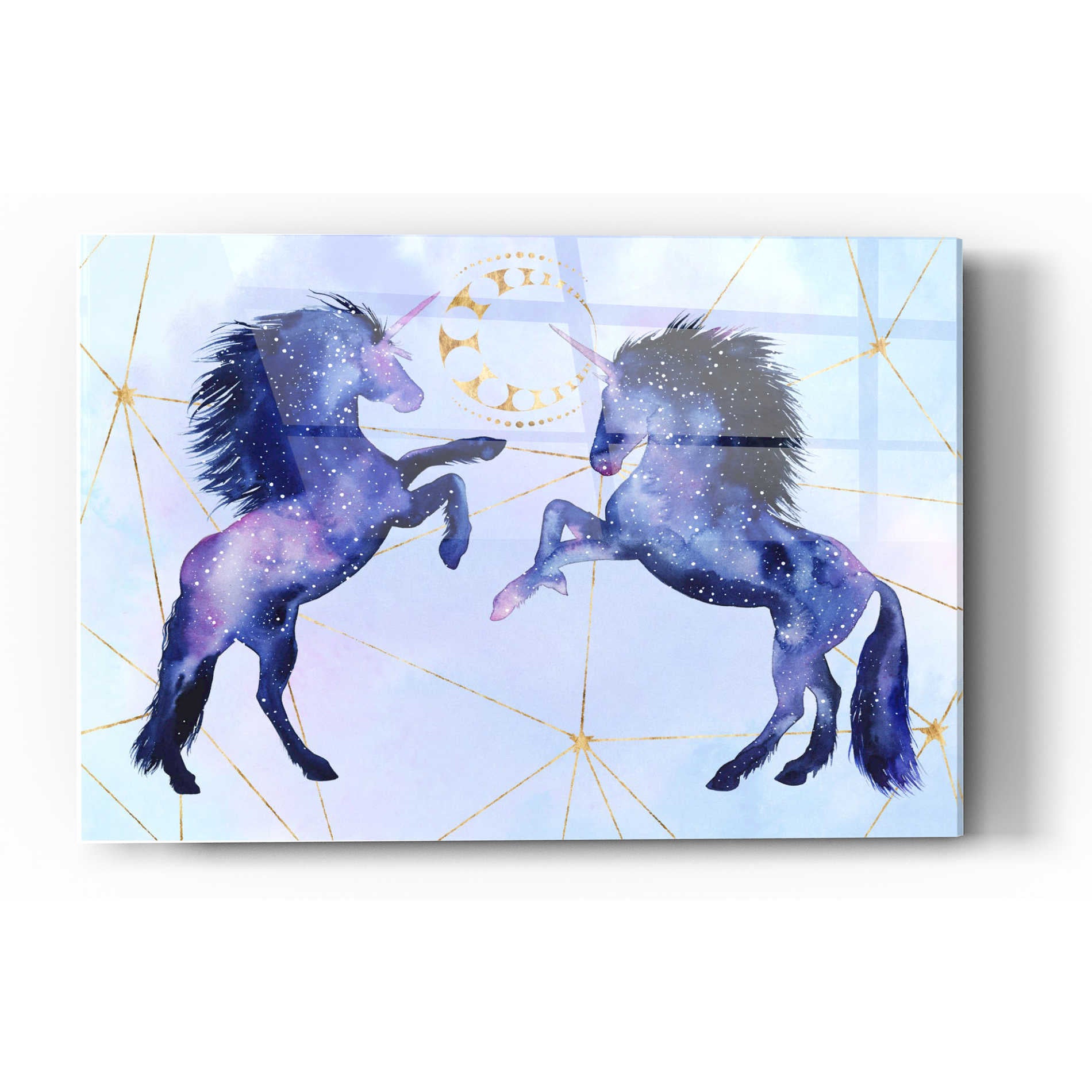 Epic Art 'Unicorn Universe Collection A' by Grace Popp Acrylic Glass Wall Art,16x24
