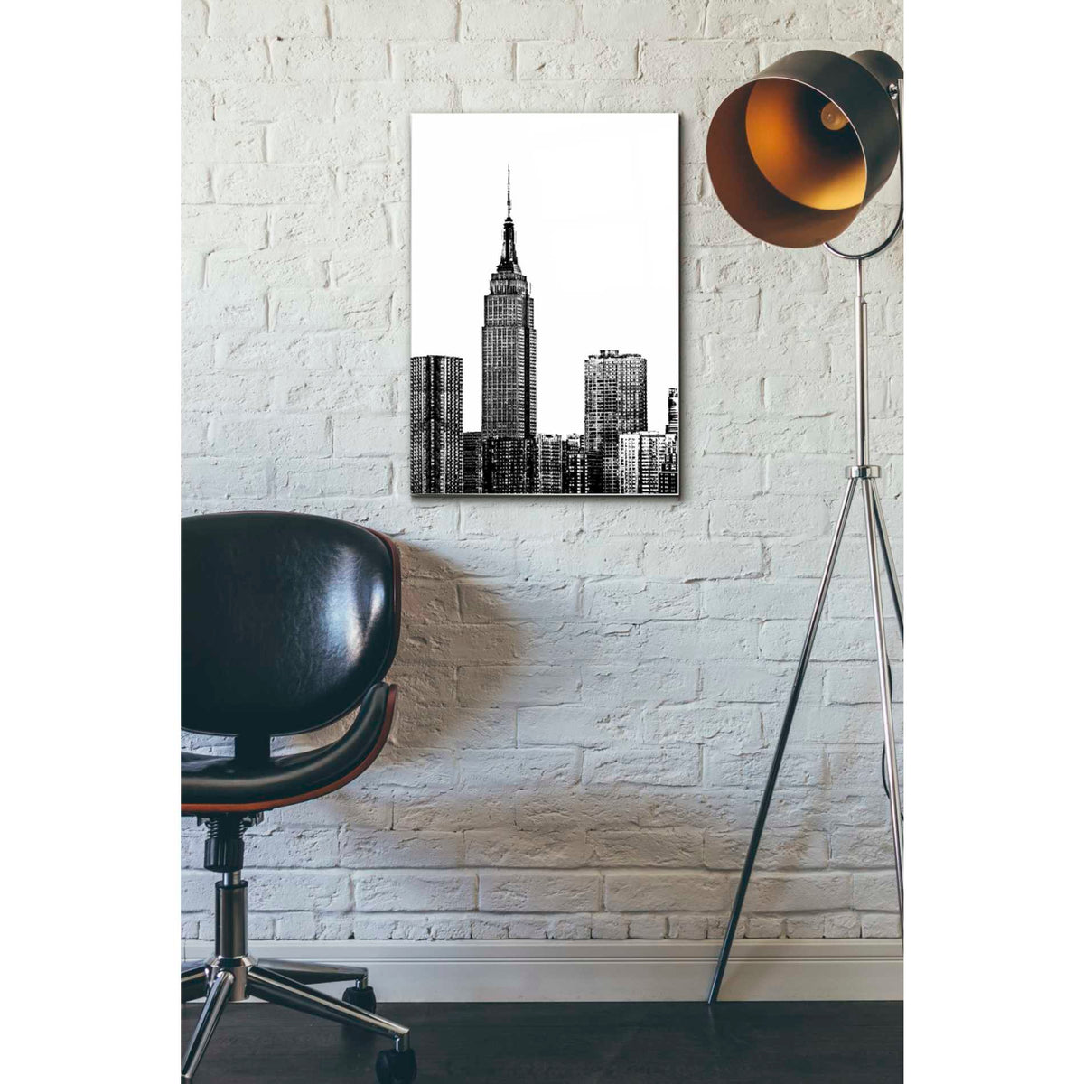 Epic Art 'NYC in Pure B&W XVIII' by Jeff Pica Acrylic Glass Wall Art,16x24
