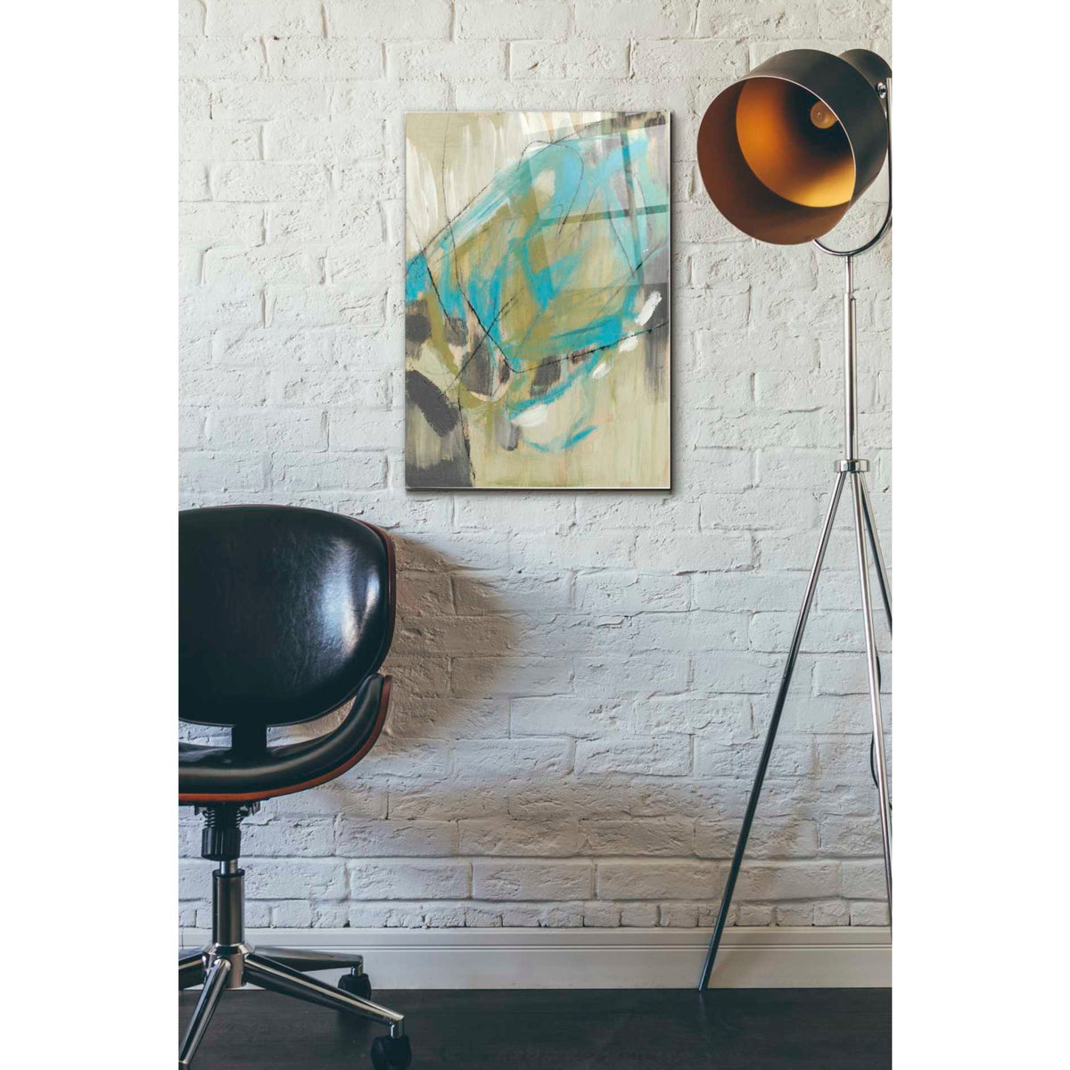 Epic Art 'Whirling I' by Jennifer Goldberger Acrylic Glass Wall Art,16x24
