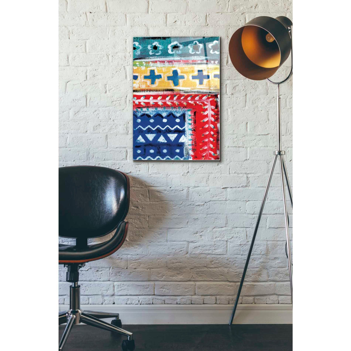 Epic Art 'Pattern Painting III' by Linda Woods, Acrylic Glass Wall Art,16x24