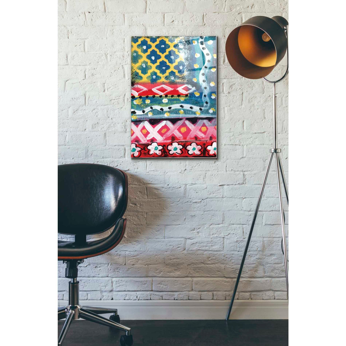 Epic Art 'Pattern Painting IV' by Linda Woods, Acrylic Glass Wall Art,16x24