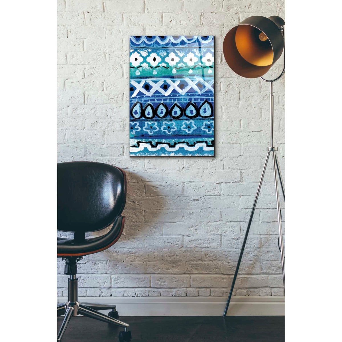 Epic Art 'Pattern Painting V' by Linda Woods, Acrylic Glass Wall Art,16x24