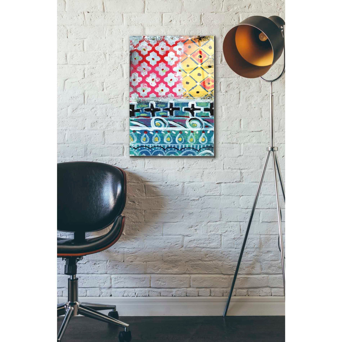 Epic Art 'Pattern Painting Vi' by Linda Woods, Acrylic Glass Wall Art,16x24