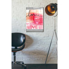 Epic Art 'Love Vertical' by Linda Woods, Acrylic Glass Wall Art,16x24
