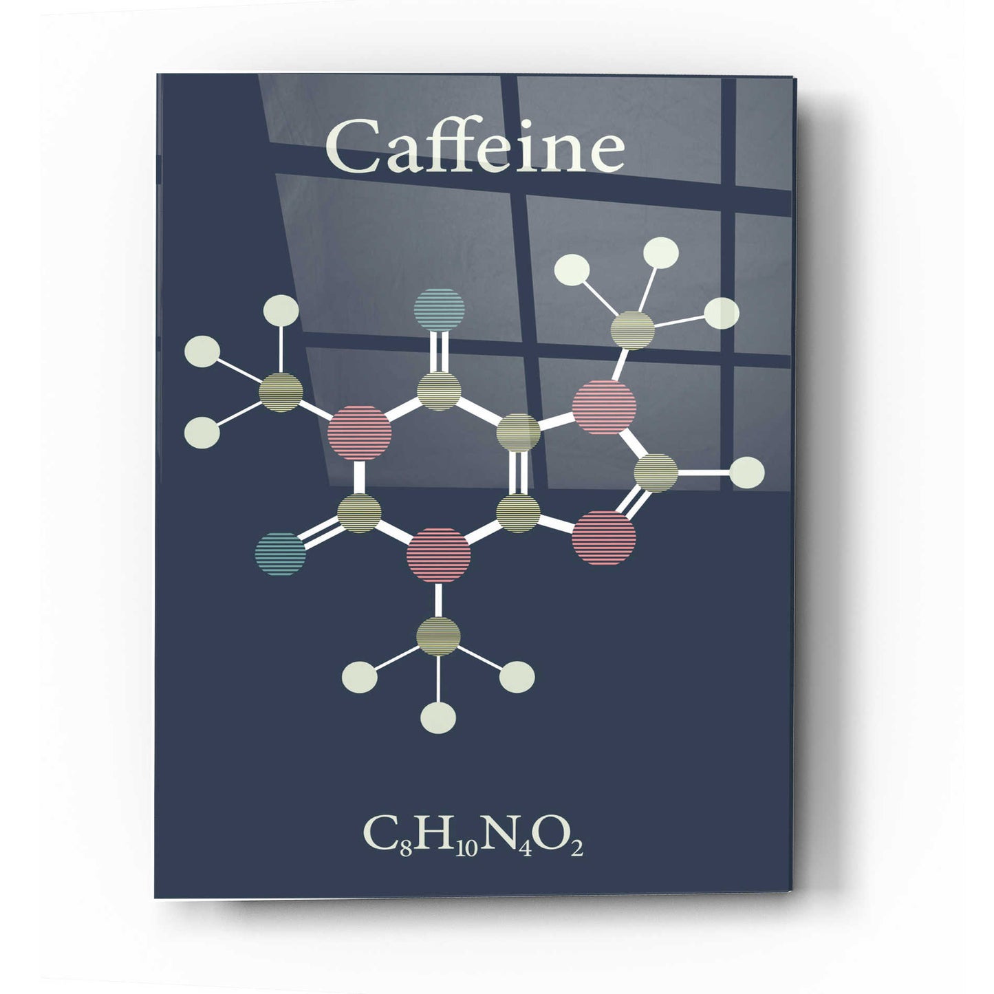 Epic Art 'Caffeine Molecule' Acrylic Glass Wall Art,16x24