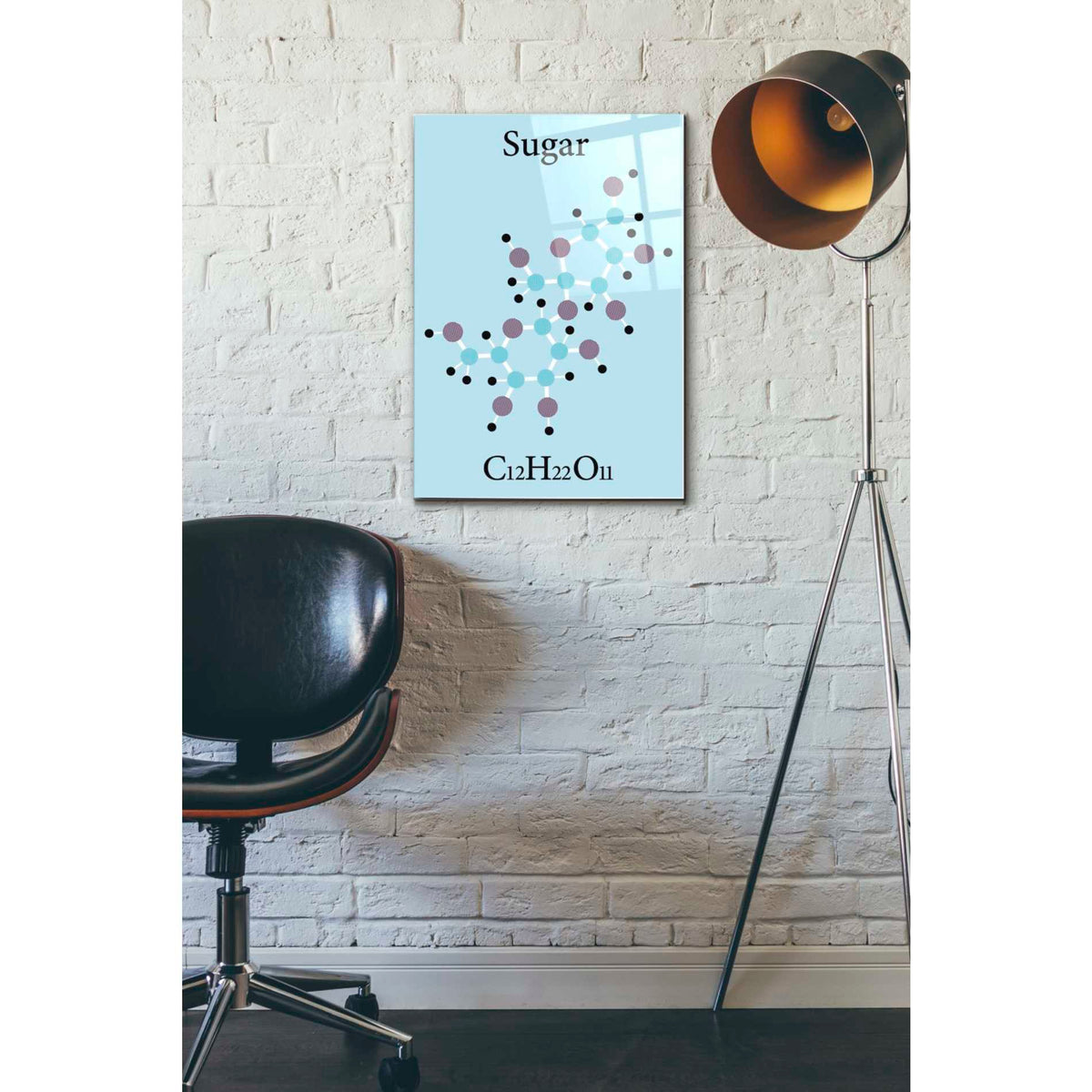 Epic Art 'Sugar Molecule' Acrylic Glass Wall Art,16x24