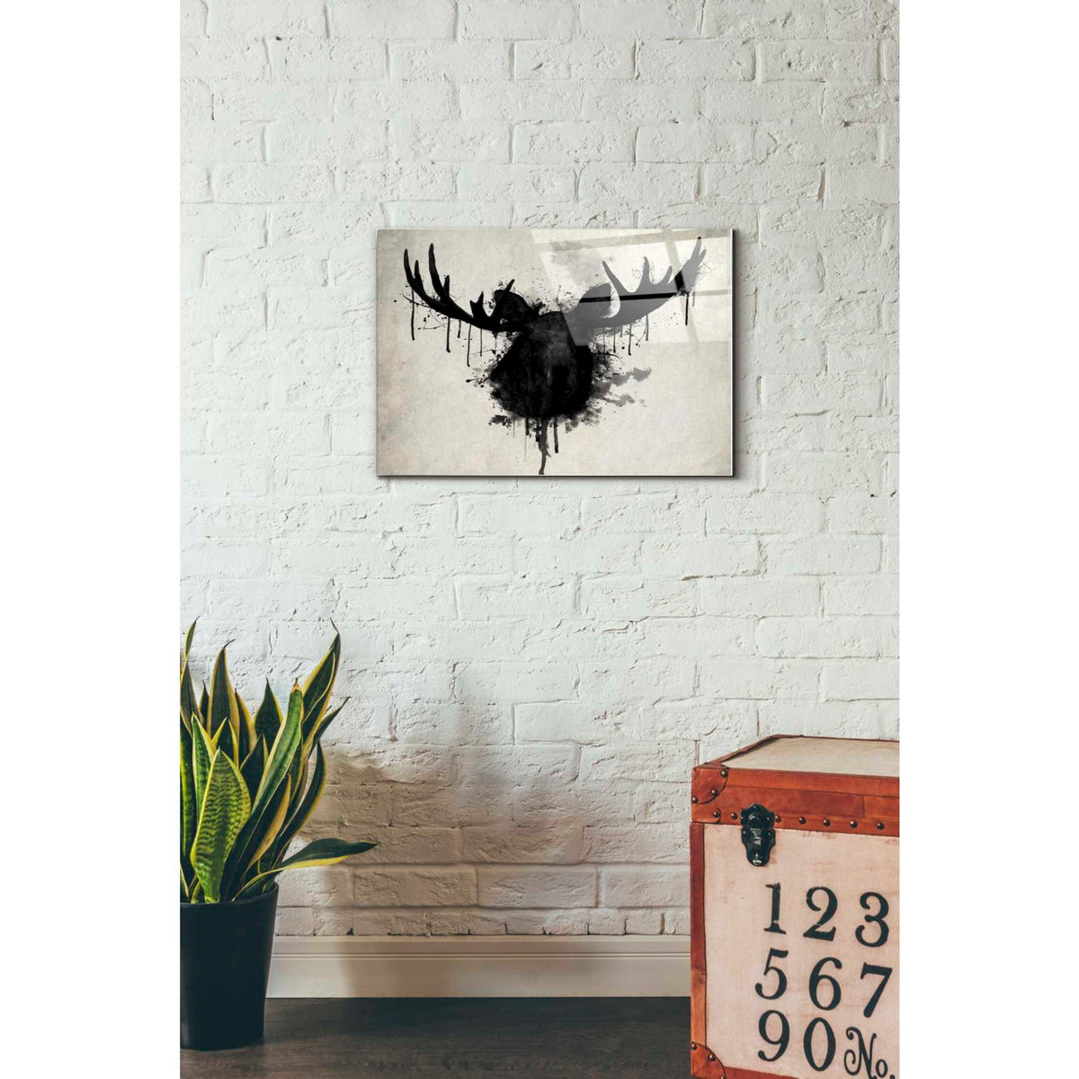 Epic Art 'Moose' by Nicklas Gustafsson, Acrylic Glass Wall Art,16x24