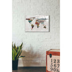 Epic Art 'Painted World Map IV' by Irena Orlov, Acrylic Glass Wall Art,16x24