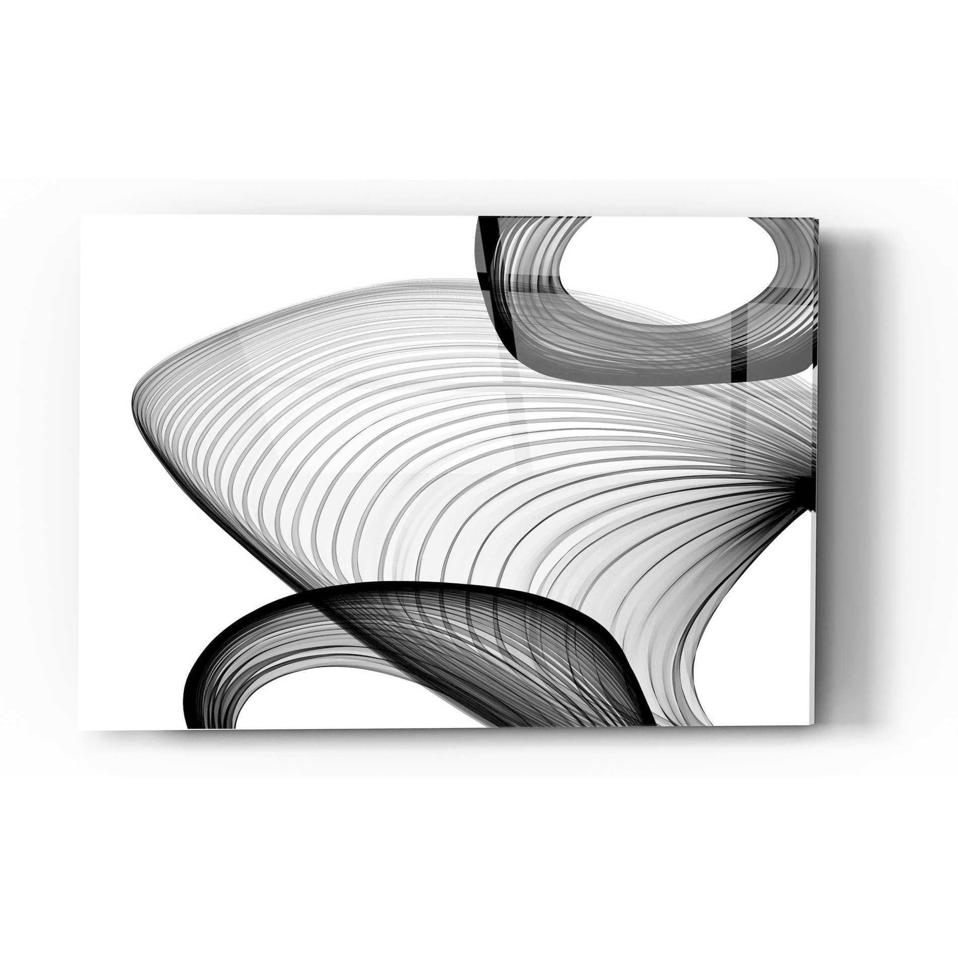 Epic Art 'Abstract Black and White 21-59' by Irena Orlov, Acrylic Glass Wall Art,16x24