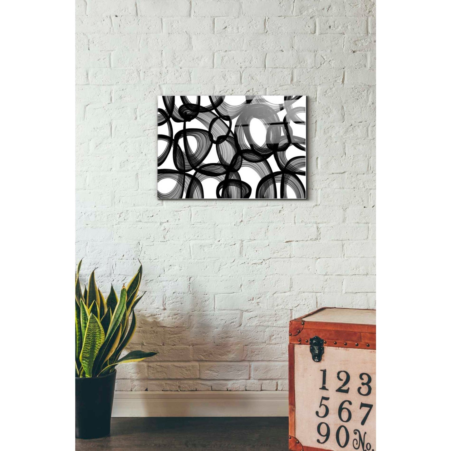 Epic Art 'Abstract Black and White 2015' by Irena Orlov, Acrylic Glass Wall Art,16x24