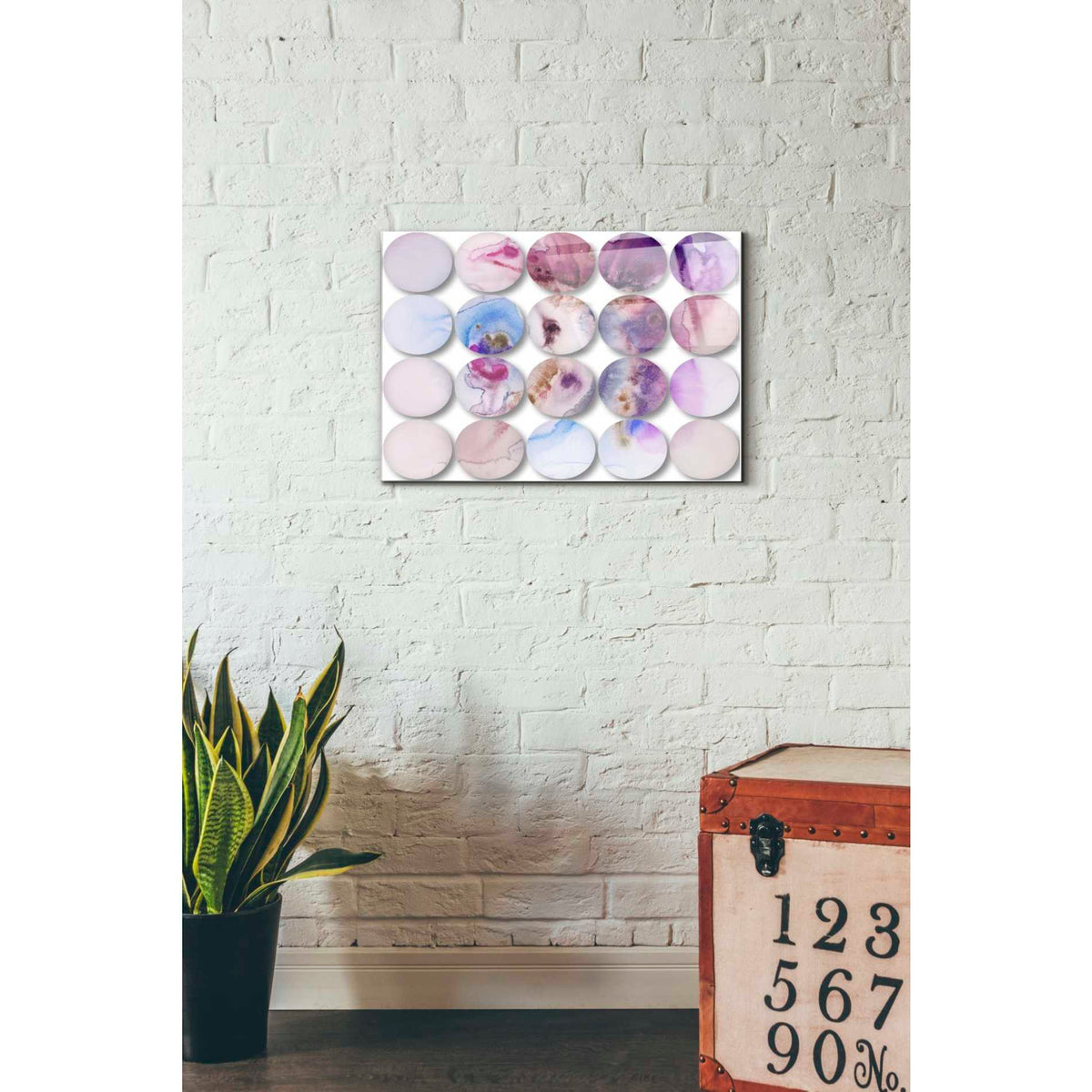 Epic Art 'Watercolor Colorful Circles 6' by Irena Orlov, Acrylic Glass Wall Art,16x24