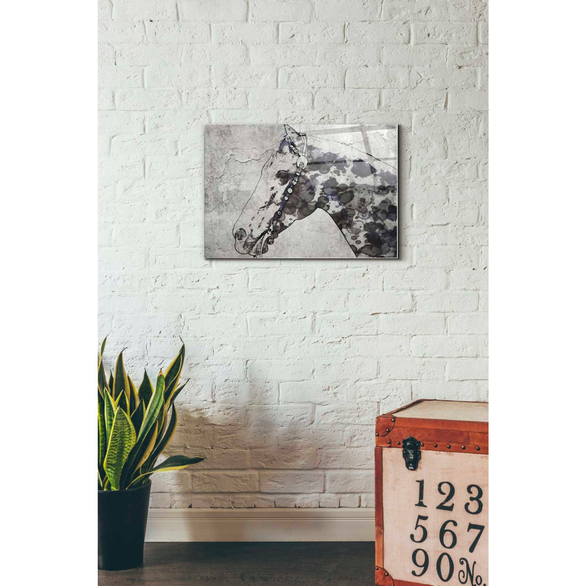 Epic Art 'Black Ghost Horse 2' by Irena Orlov, Acrylic Glass Wall Art,16x24