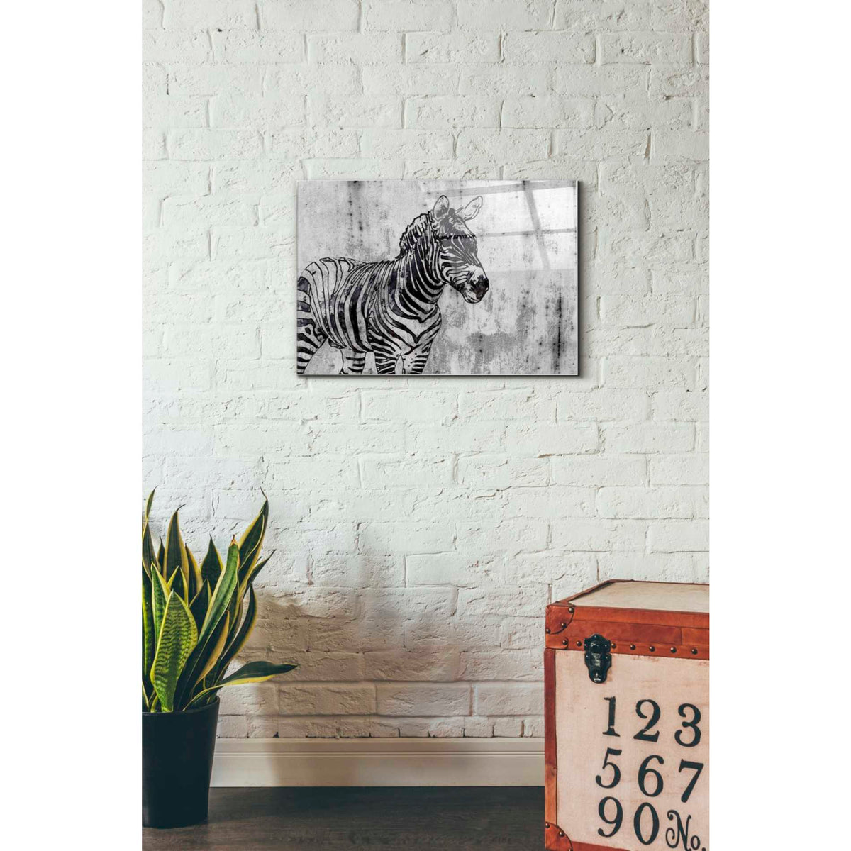 Epic Art 'Rustic Zebra 1' by Irena Orlov, Acrylic Glass Wall Art,16x24