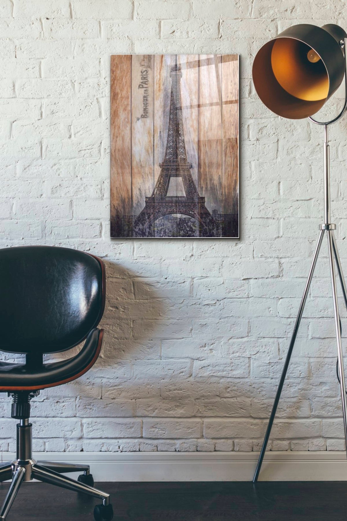 Epic Art 'Rustic Eiffel Tower' by Karen Smith, Acrylic Glass Wall Art,16x24