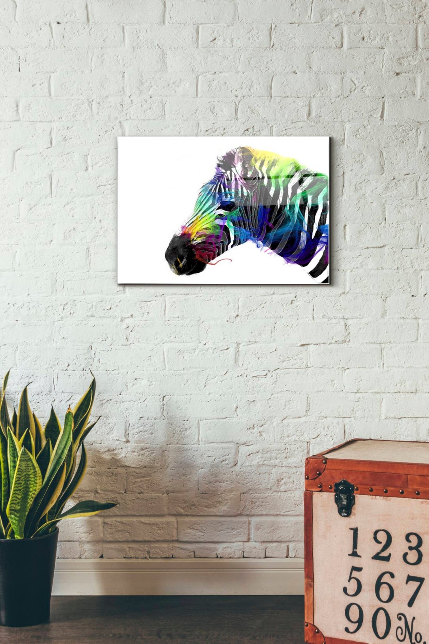 Epic Art 'Zebra' by Karen Smith, Acrylic Glass Wall Art,16x24