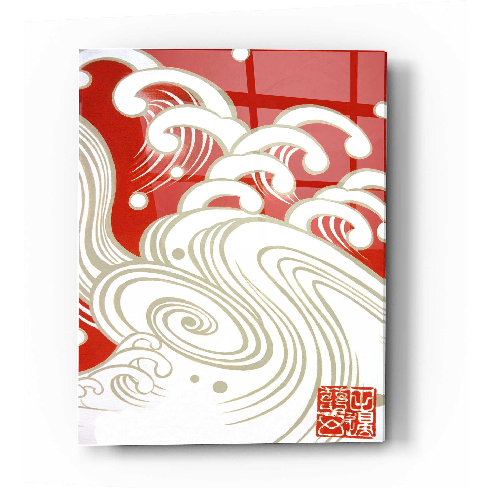 Epic Art 'Wave A' by Zigen Tanabe, Acrylic Glass Wall Art,16x24