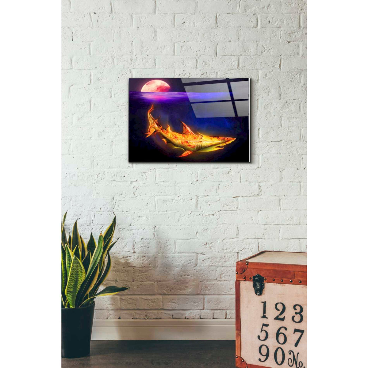 Epic Art 'Mako Shark' by Michael Stewart, Acrylic Glass Wall Art,16x24