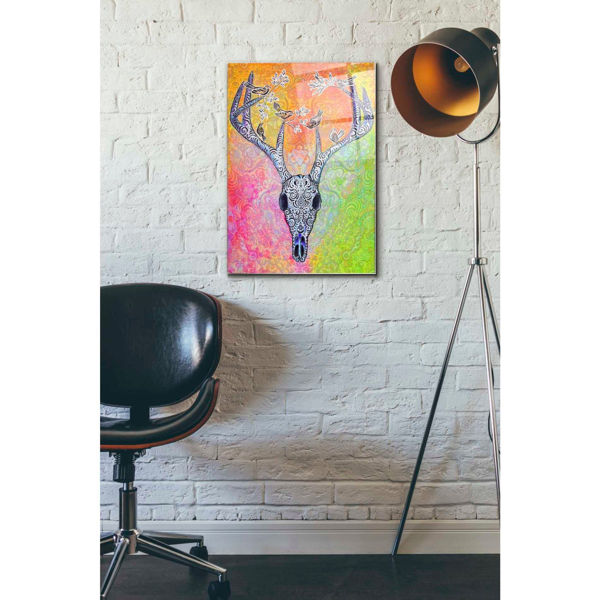 Epic Art 'Skull and Bird' by Surma and Guillen, Acrylic Glass Wall Art,16x24