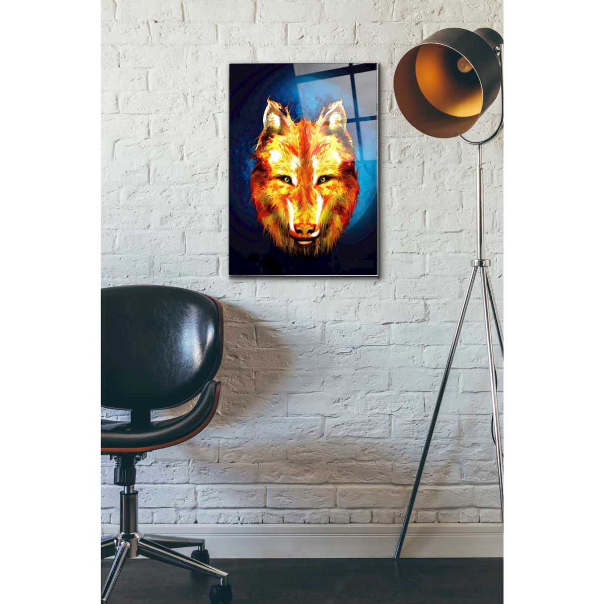 Epic Art 'Lone Wolf' by Michael Stewart, Acrylic Glass Wall Art,16x24