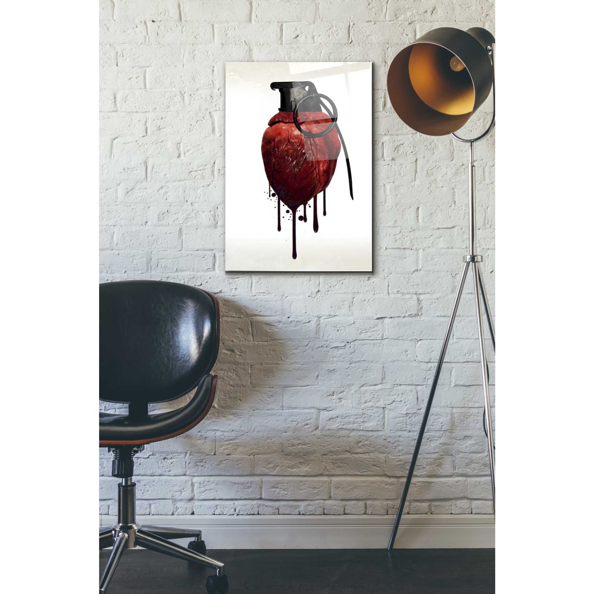 Epic Art 'Heart Grenade' by Nicklas Gustafsson, Acrylic Glass Wall Art,16x24