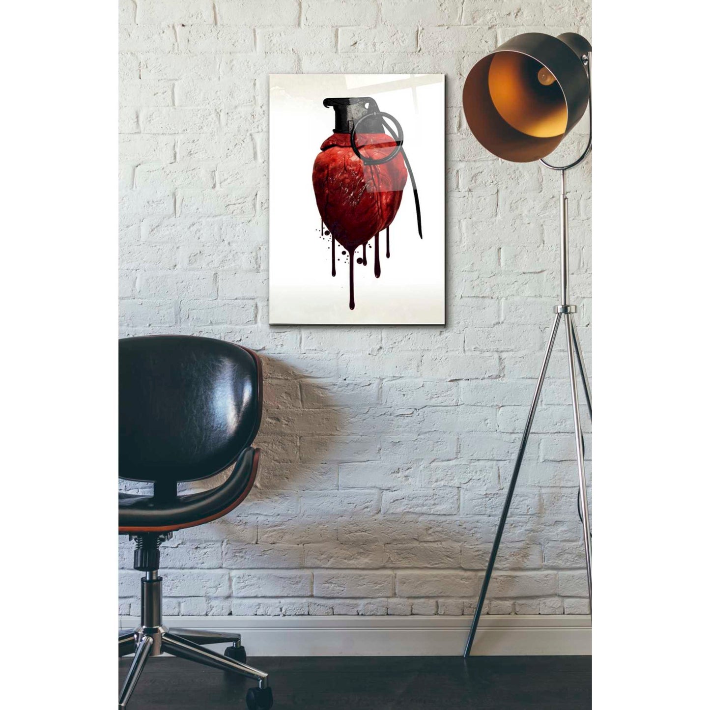 Epic Art 'Heart Grenade' by Nicklas Gustafsson, Acrylic Glass Wall Art,24x36