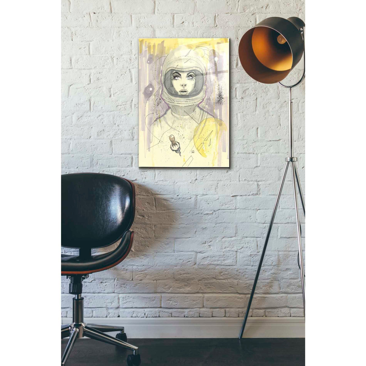 Epic Art 'Space Queen Gold' by Craig Snodgrass, Acrylic Glass Wall Art,16x24
