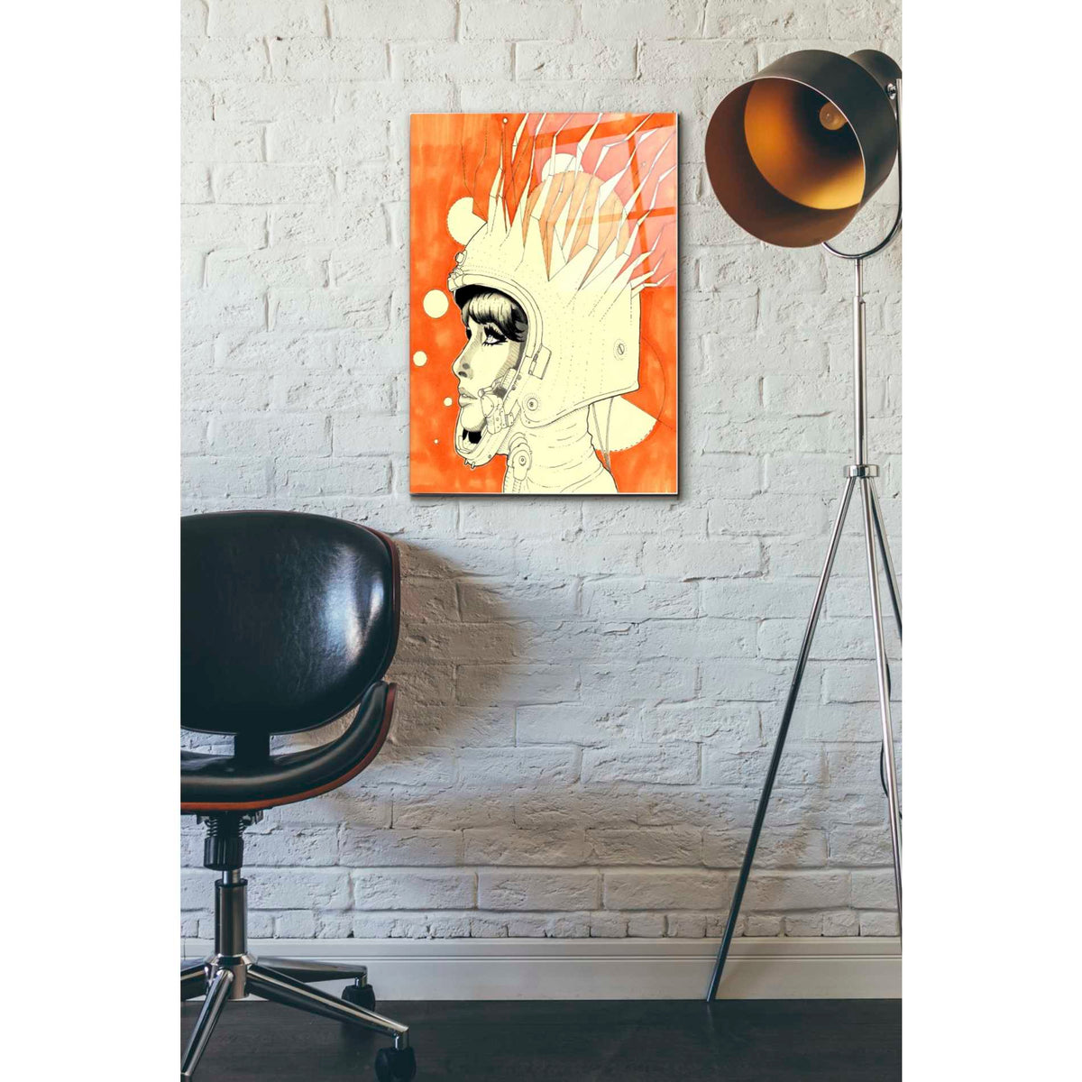 Epic Art 'Space Queen Fire' by Craig Snodgrass, Acrylic Glass Wall Art,16x24