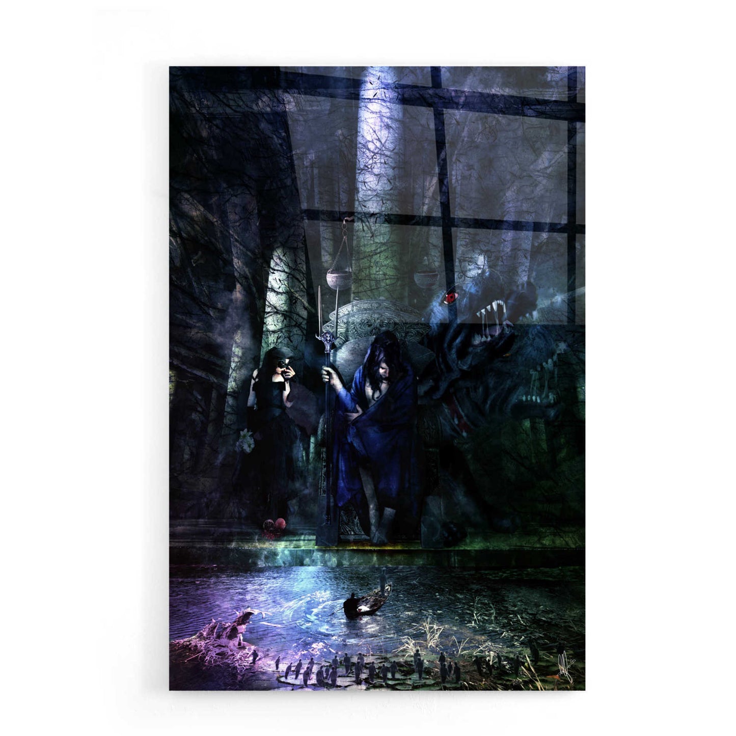 Epic Art 'Hades' by Mario Sanchez Nevado, Acrylic Glass Wall Art,16x24