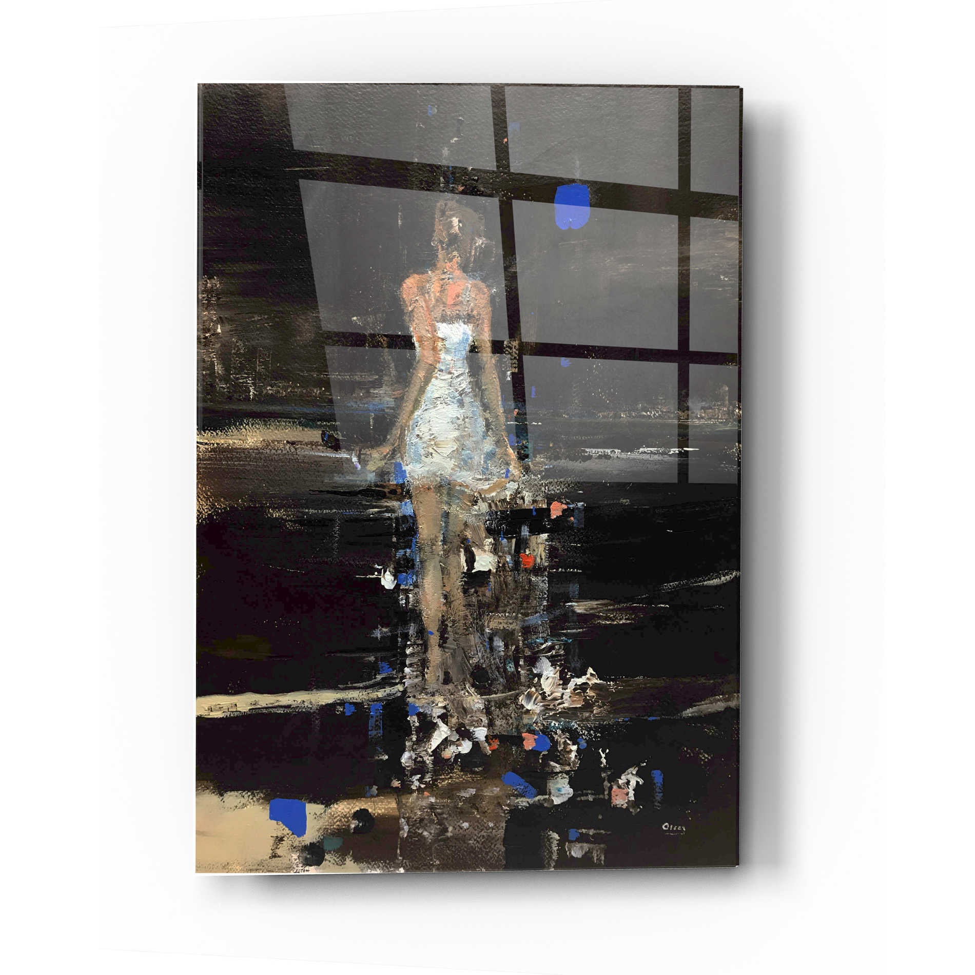 Epic Art 'Raining' by Oscar Alvarez Pardo, Acrylic Glass Wall Art,16x24