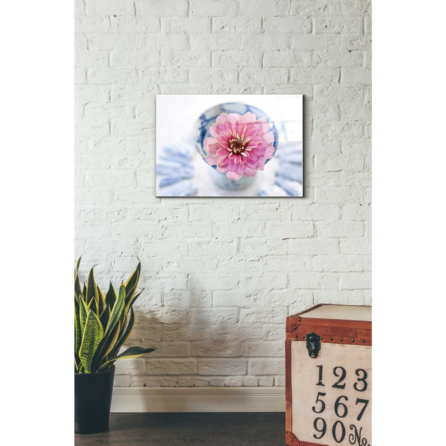 Epic Art 'Pink Flower in a Saké Cup' by Elena Ray Acrylic Glass Wall Art,16x24