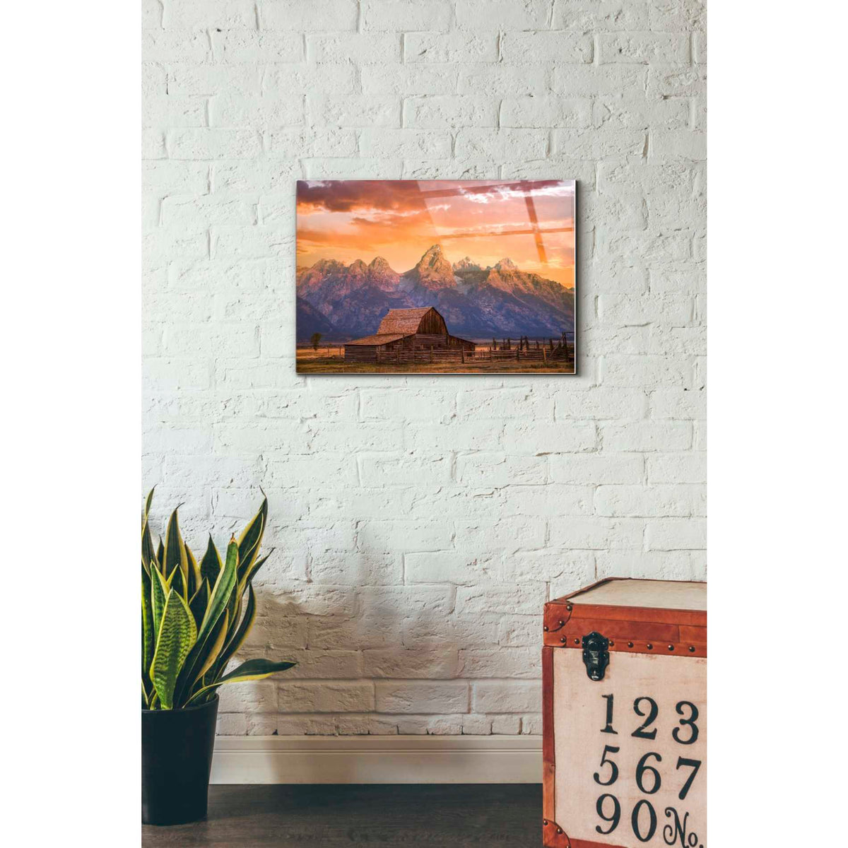 Epic Art "Sunrise on the Ranch" by Darren White, Acrylic Glass Wall Art,16x24