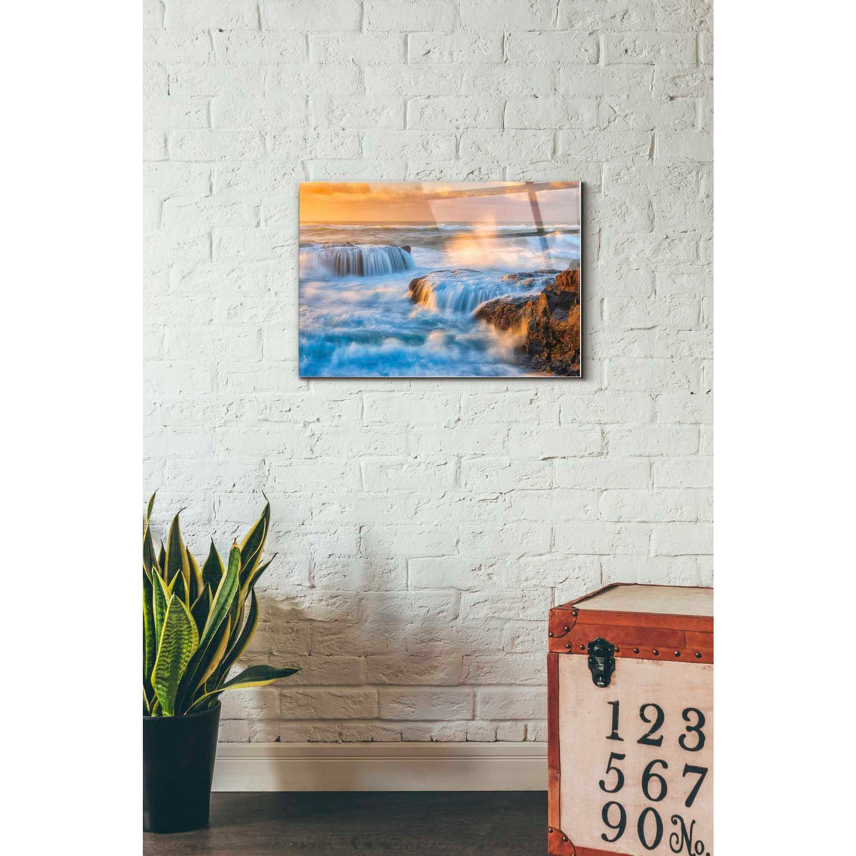 Epic Art "Sunset Fury" by Darren White, Acrylic Glass Wall Art,16x24