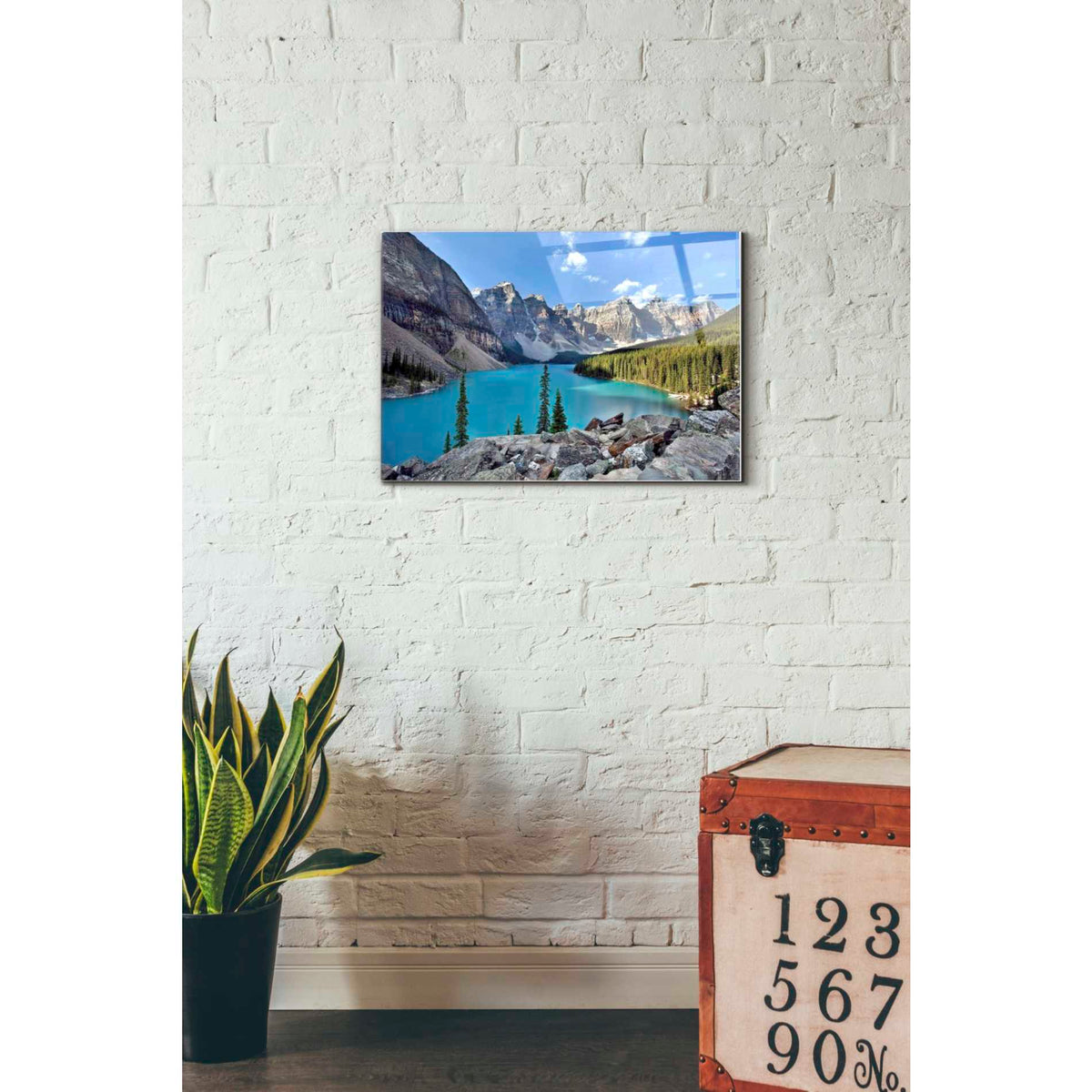 Epic Art 'Valley of the Ten Peaks,' Acrylic Glass Wall Art,16x24
