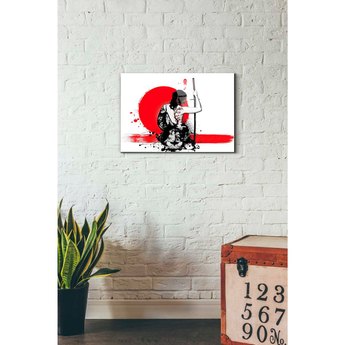 Epic Art 'Trash Polka- Female Samurai' by Nicklas Gustafsson, Acrylic Glass Wall Art,16x24