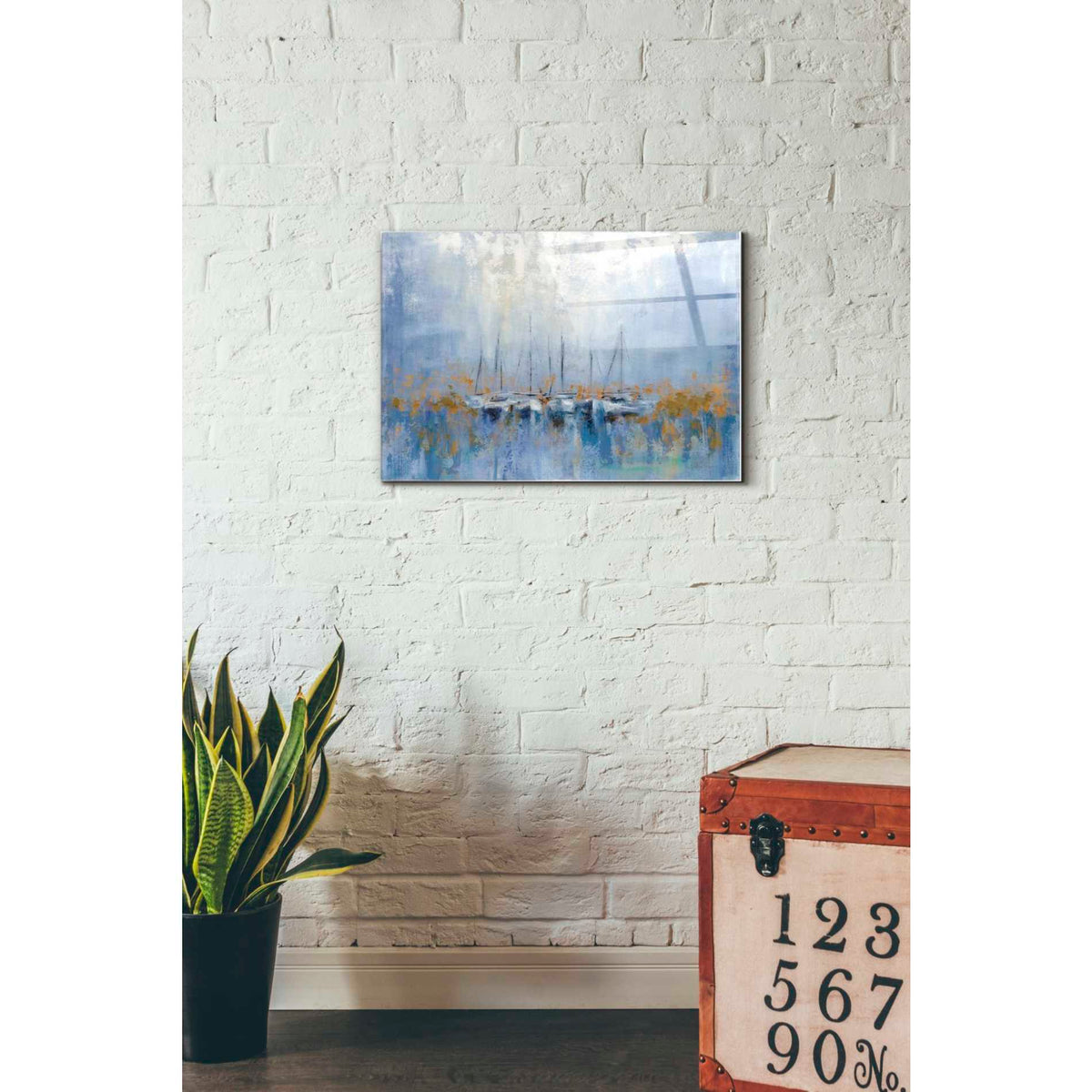 Epic Art 'Boats in the Harbor' by Silvia Vassileva, Acrylic Glass Wall Art,16x24