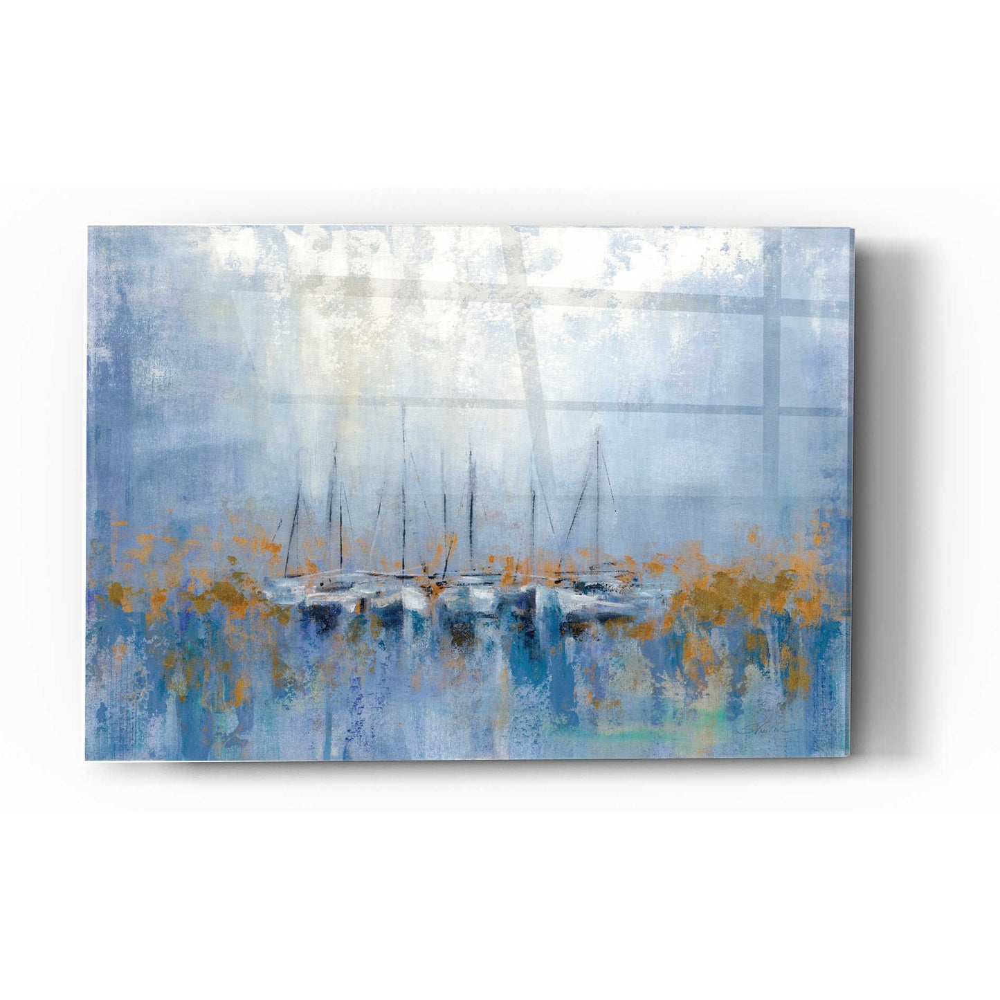 Epic Art 'Boats in the Harbor' by Silvia Vassileva, Acrylic Glass Wall Art,16x24