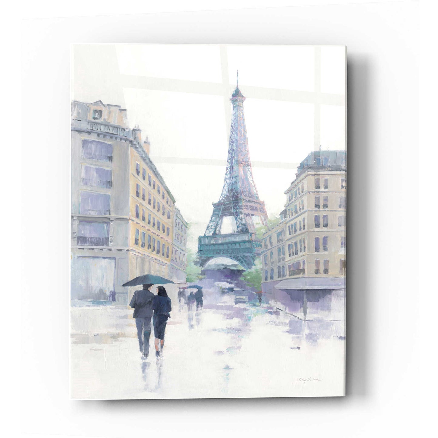 Epic Art 'Walking in the Rain' by Avery Tillmon, Acrylic Glass Wall Art,16x24