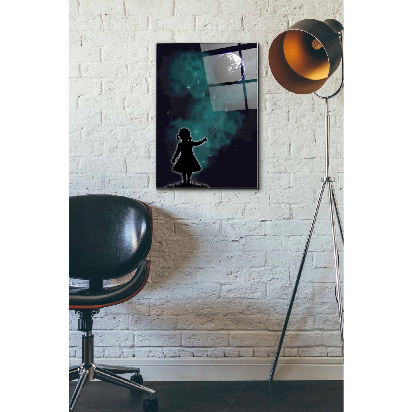 Epic Art 'The Girl that Holds the World' by Nicklas Gustafsson, Acrylic Glass Wall Art,24x36