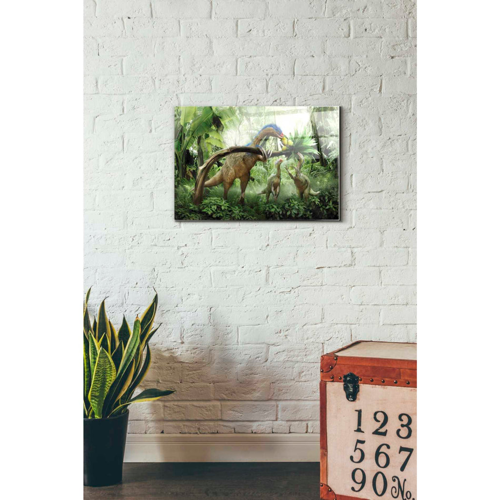 Epic Art 'Therizinosaurus' Acrylic Glass Wall Art,16x24