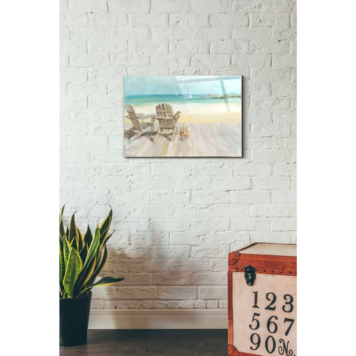 Epic Art 'Seaside Morning' by Danhui Nai, Acrylic Glass Wall Art,16x24