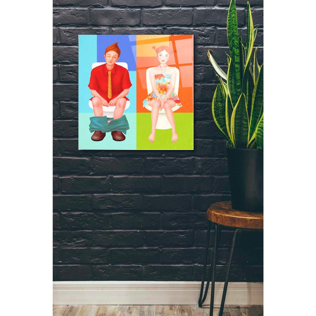 Epic Art 'Boy Meets Girl' by Sai Tamiya, Acrylic Glass Wall Art,24x24