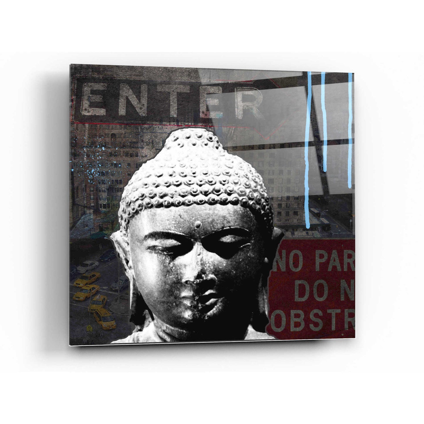 Epic Art 'Urban Buddha IV' by Linda Woods, Acrylic Glass Wall Art,24x24
