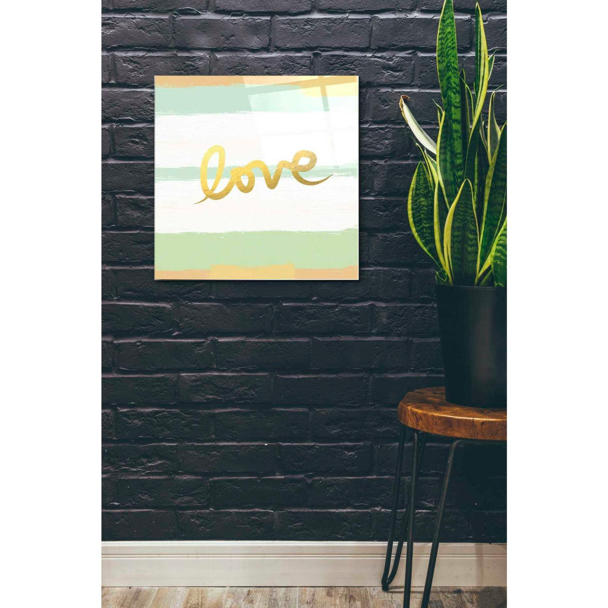 Epic Art 'Love Stripes' by Linda Woods, Acrylic Glass Wall Art,24x24