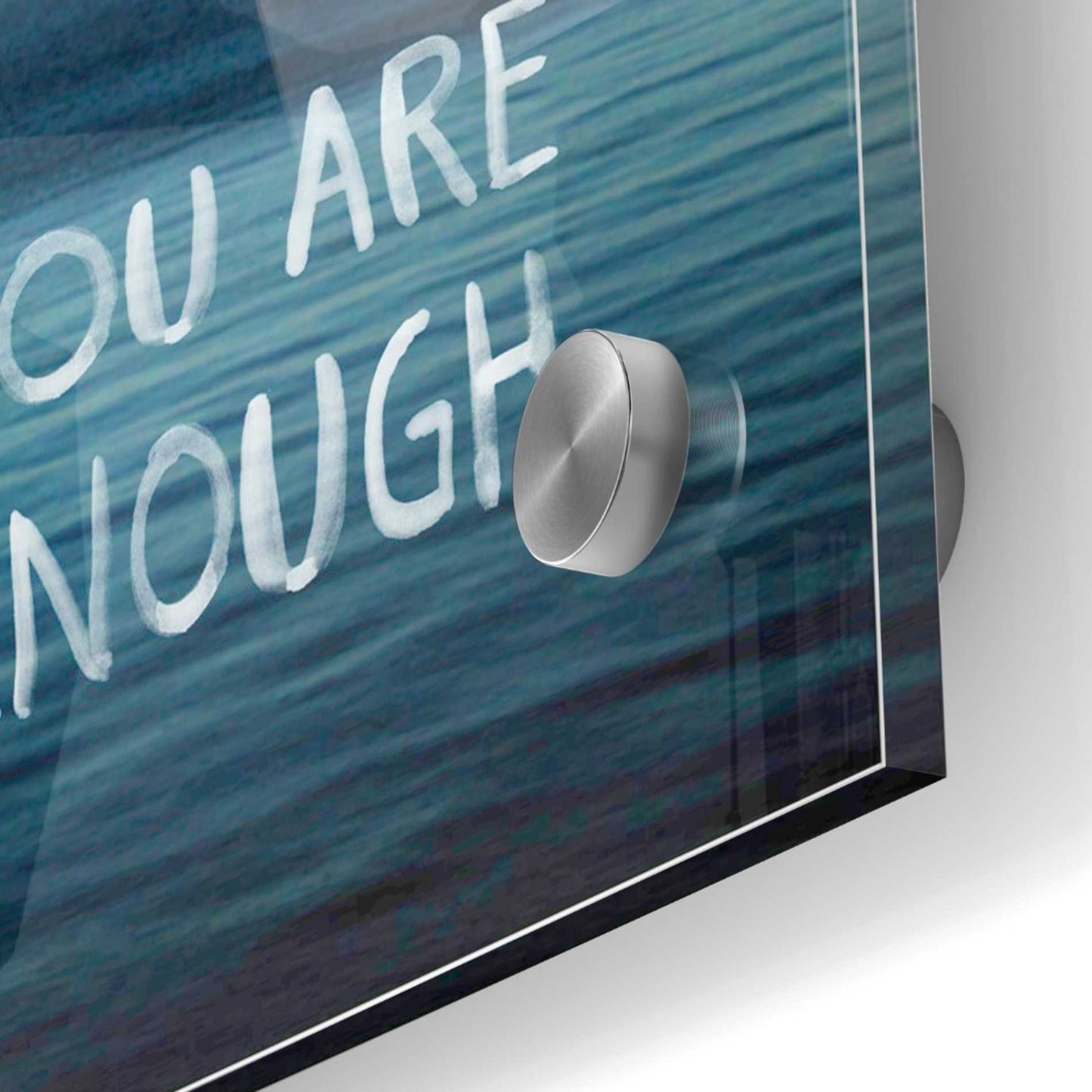 Epic Art 'You Are Enough' by Linda Woods, Acrylic Glass Wall Art,24x24