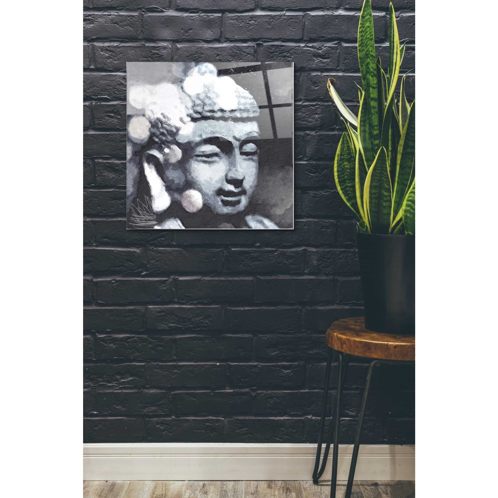 Epic Art 'Peaceful Buddha III' by Linda Woods, Acrylic Glass Wall Art,24x24