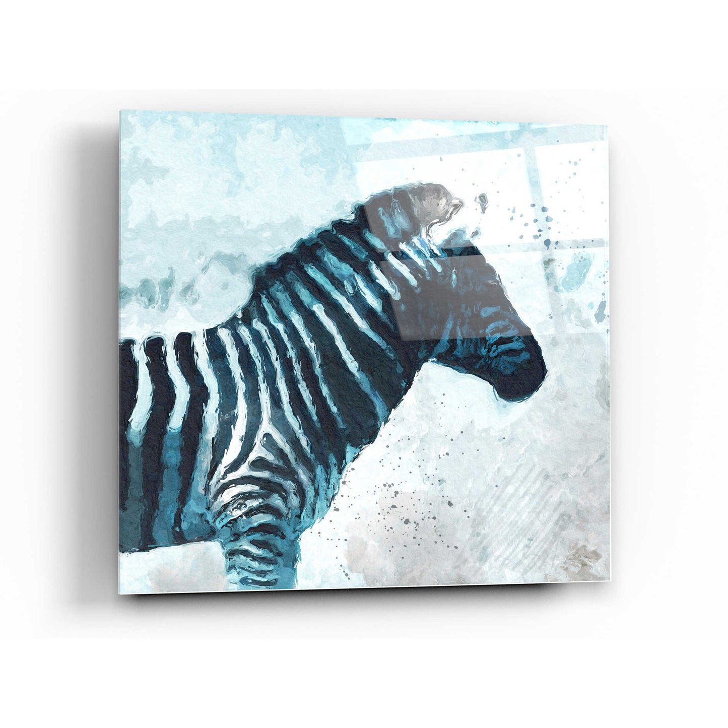 Epic Art 'Zebra' by Linda Woods, Acrylic Glass Wall Art,24x24