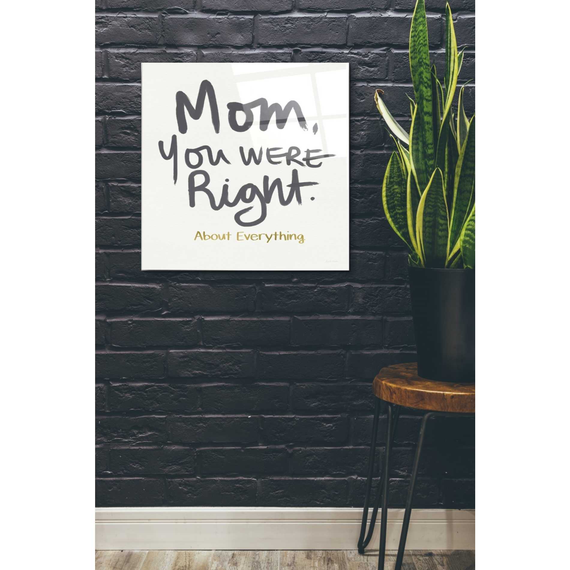 Epic Art 'Right Mom' by Linda Woods, Acrylic Glass Wall Art,24x24